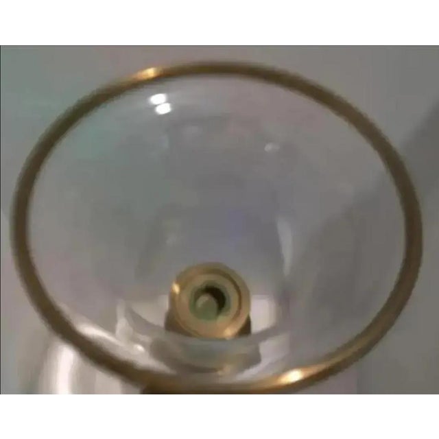 Chapman Manufacturing Company Chapman Faux Horn Hurricane Lamp Candle Holder Circa 1977 For Sale - Image 4 of 6