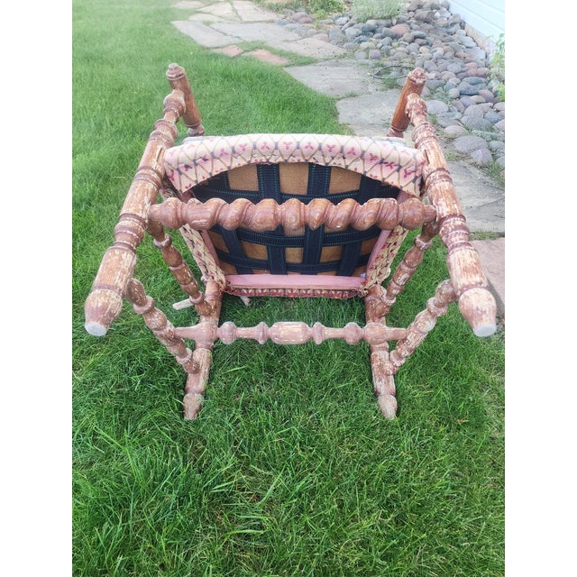 Mid 20th Century Mid 20th Century Vintage Jacobean Revival Armchair For Sale - Image 5 of 6