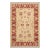 Boho Chic Ziegler Ivory Red Hand-Knotted Wool Rug - 3'4'' X 4'9'' For Sale