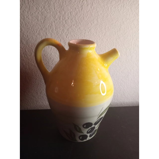 This is a STUNNING Italian Home Pottery 8" Olive Oil Decanter. Procured at auction BOX 28