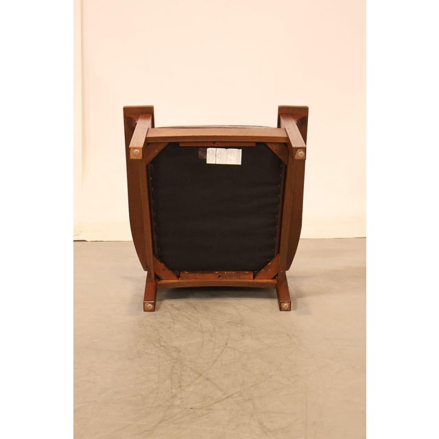 Stickley Mission Collection Oak And Leather Lounge Chair For Sale - Image 17 of 18