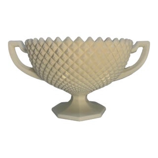 Mid 20th Century Westmoreland Trophy Diamond Hobnail Compote Pedestal Bowl For Sale