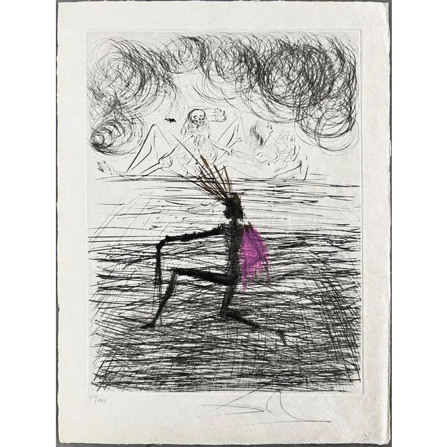 Salvador Dali, Kneeling Knight, 1969, Etching For Sale - Image 4 of 7
