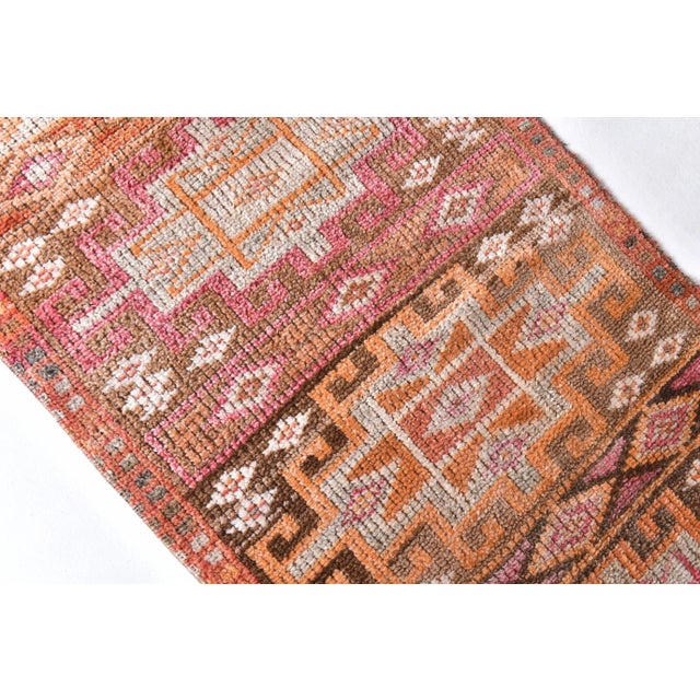 Vintage Runner Rug in Wool For Sale - Image 4 of 12