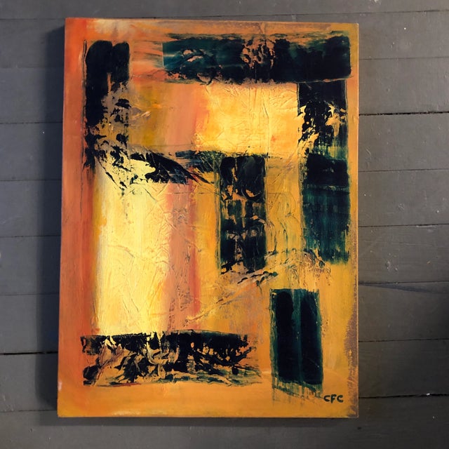 1990s Contemporary Abstract Modernist Painting For Sale - Image 5 of 5