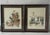 Pair of historical colored illustration prints depicting french soldiers in the and officers during the Napoleonic or...