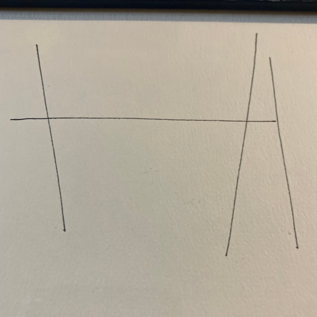 1980’s Original Robert Cooke Small Abstract Ink Drawing Framed Signed For Sale - Image 4 of 5