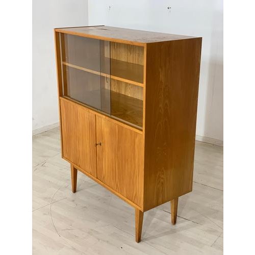 Wood Vintage Highboard Living Room Cabinet from Hellerau For Sale - Image 7 of 10