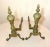 Add a touch of antique elegance to your fireplace with this stunning pair of solid bronze cast iron fireplace andirons....