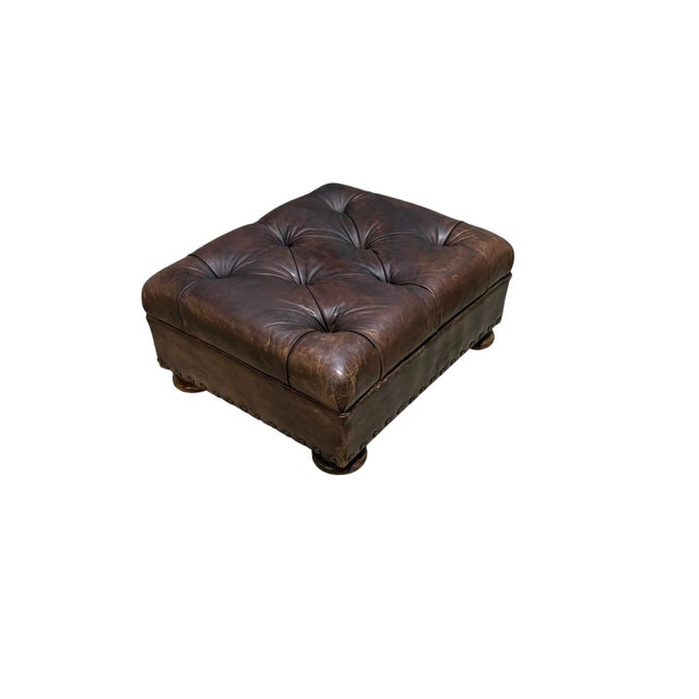 English Late 20th Century Ralph Lauren Writer's Chair and Ottoman For Sale - Image 3 of 8