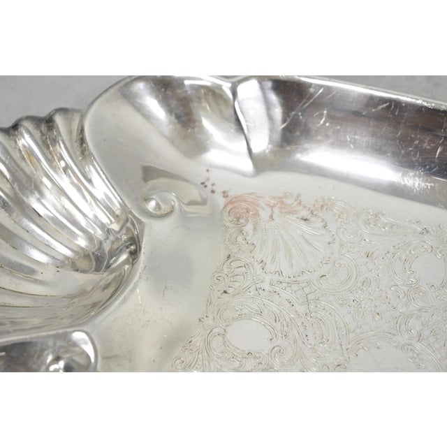 Mid 20th Century Vintage Fb Rogers English Regency Style Silver Plated Candy Trinket Dish For Sale - Image 5 of 10