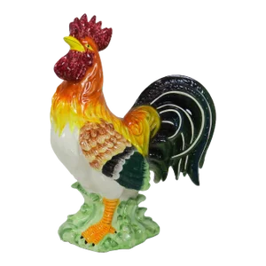 Vintage Extra Large Life-Size Italian Ceramic Rooster