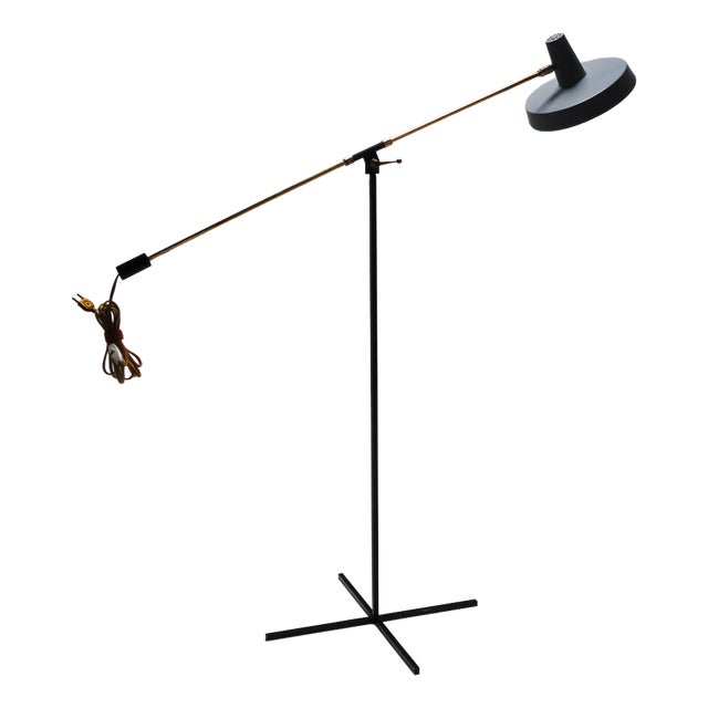 Mid-Century Counterbalance Floor Lamp from Boulanger, Belgium, 1960s For Sale