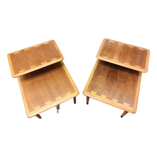 1960s Pair of Lane Acclaim Two Tiered End Tables For Sale