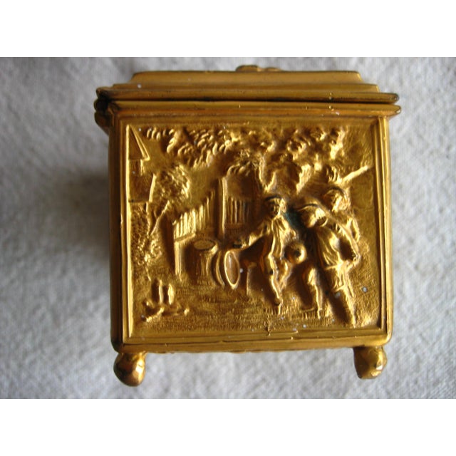 Gold Late 19th Century Gilded Metal Jewelry Box For Sale - Image 8 of 10