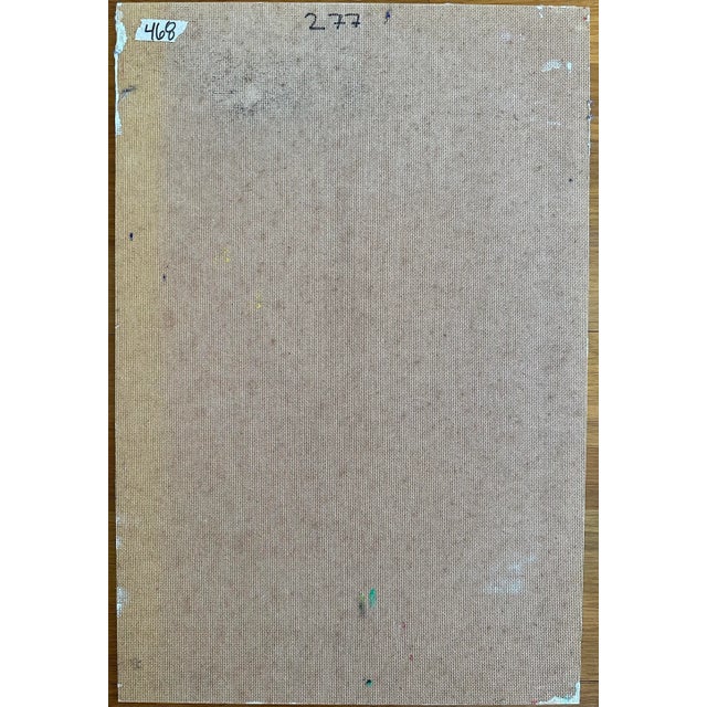 Late 20th Century Original Peter Keil Painting - Abstract Portrait For Sale - Image 5 of 5