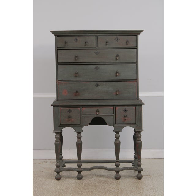 Age: Approx: 60 Years Old Details: William & Mary Design Bun Feet Dovetailed Drawer Construction High Quality Construction...