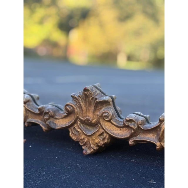 Vintage Gilded French Baroque Carved Wall Mirror For Sale - Image 10 of 10