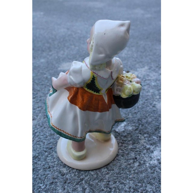 White Girl Figurine in Ceramic, 1930 For Sale - Image 8 of 15