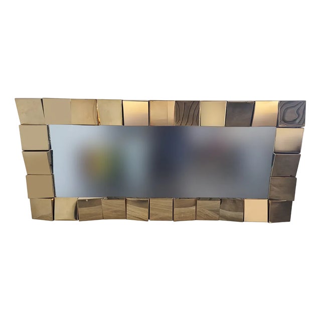 Brass Mirror, 1980s For Sale