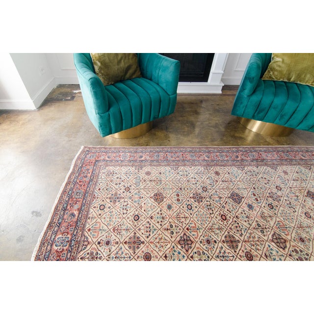 1930s House of Séance - 1930s Vintage Sivas Hand-Knotted Rug - 5’11” X 9’ For Sale - Image 5 of 11