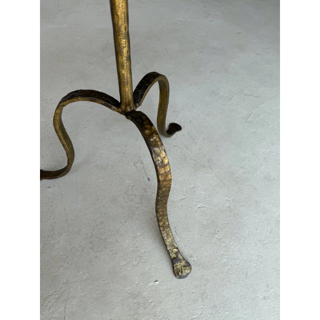 Metal Spanish Gilt-Iron Drinks Table on Tripod Base For Sale - Image 7 of 13