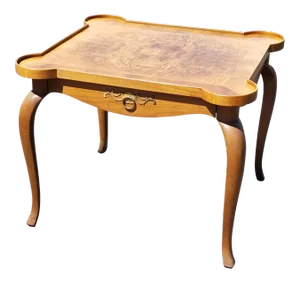 Vintage Baker Furniture French Style Side Table ~ End Table W Burl Wood