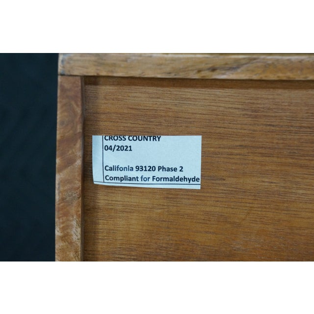 Organic Modern Mango Wood 2 Drawer Side End Accent Table Nightstand MCM For Sale - Image 15 of 18