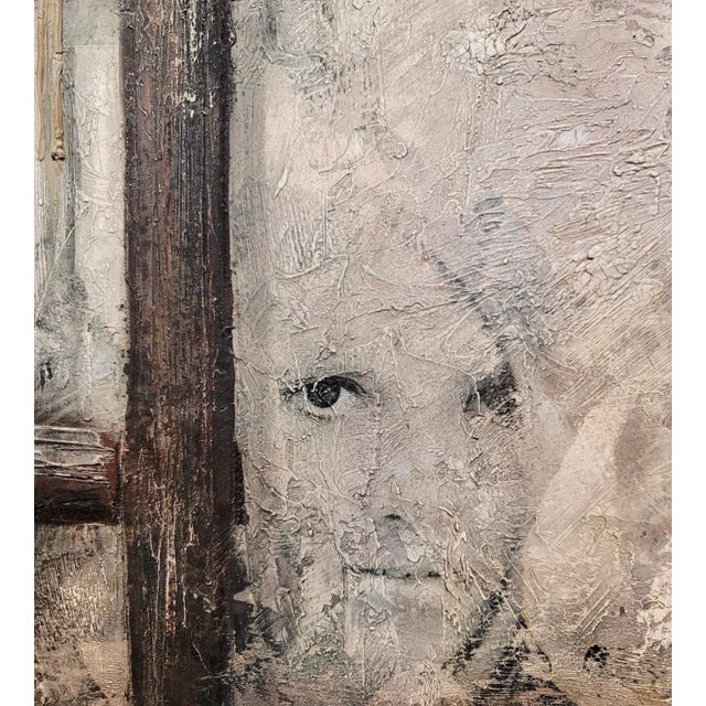 Mikulas Kravjansky - I Love You - Three Faces on the Wall -1969 Oil Painting For Sale In Los Angeles - Image 6 of 12