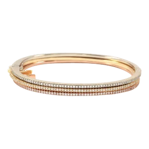 18kt Gold Bangles with Diamonds