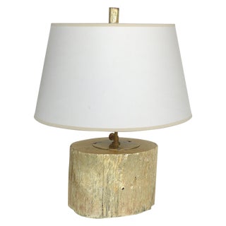 Silver Leaf and Giltwood Table Lamp For Sale