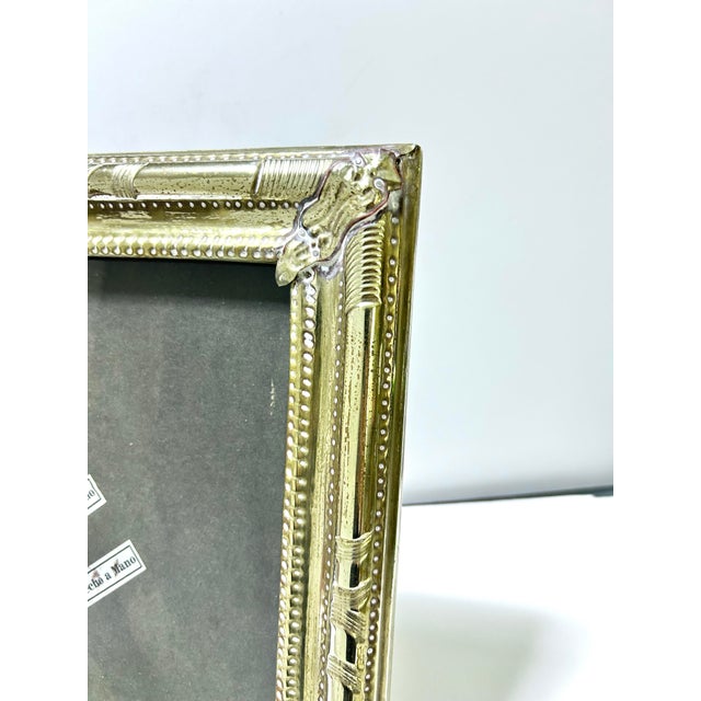 1960s Repousse Silverplated Embossed Picture Frame Hecho a Mano Handcrafted For Sale - Image 4 of 10