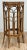 Tall bamboo plant stand with rich burnt tortoise shell finish. Hexagonal shape with bent reed base detail. Top measures...