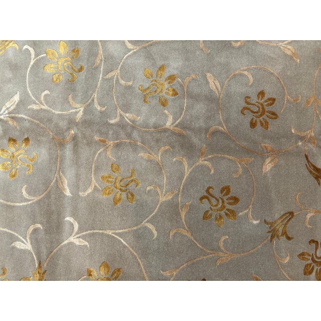 This is an Authentic silk and wool pile genuine hand made Art Deco style Chinese rug-