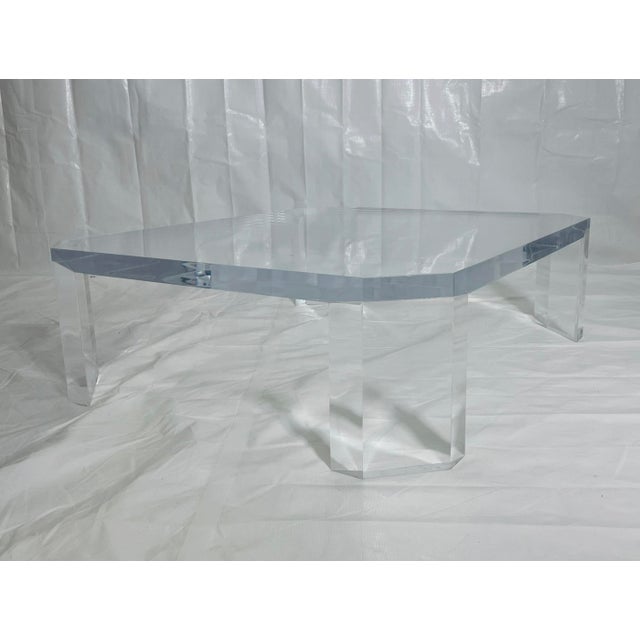 Lucite “L’Ami” Coffee Table by Charles Hollis Jones, Signed 1974 For Sale - Image 9 of 18