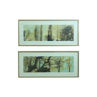 Pair Skyline Professionally Framed Giclee Prints by Sara Abbott For Sale