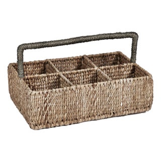 Mercela Seagrass Drinkware / Cutlery Caddy For Sale