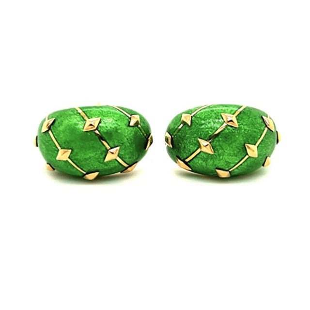 Tiffany and Co. Late 20th Century Pair of Tiffany & Co Schlumberger Earrings For Sale - Image 4 of 5