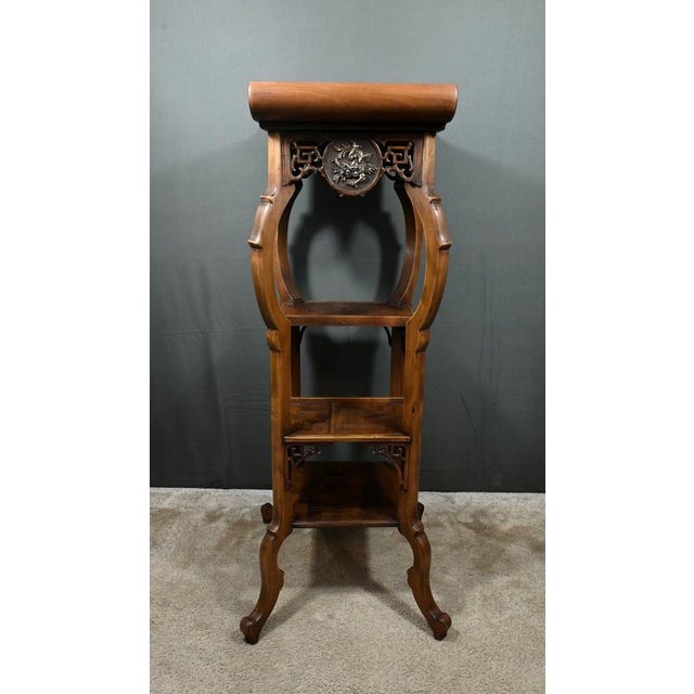 Magnificent high harness in carved and openwork stained beech, inspired by the creations of Gabriel Viardot. Inspired by...