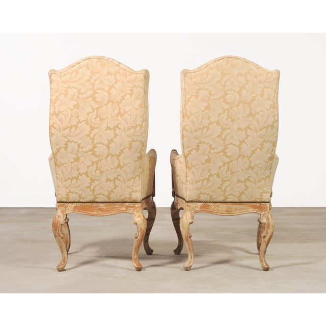 Pair of Country French Provincial Wingback Bergère Armchairs For Sale - Image 18 of 18