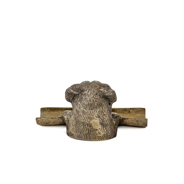 Vintage French Brass Animal Pen and/or Card Holder For Sale - Image 4 of 9