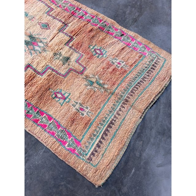 1980s 1980s Pink Moroccan Vintage Rug - 5'9" X 12'1" Ft For Sale - Image 5 of 10