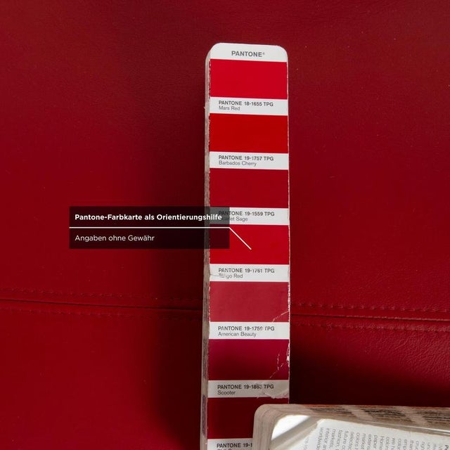 Leather Lounger 680 Red Manual Function from Rolf Benz For Sale - Image 10 of 16