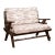 An antique Indonesian rustic wooden settee from the early 20th century, with natural edge, newly done custom upholstery...