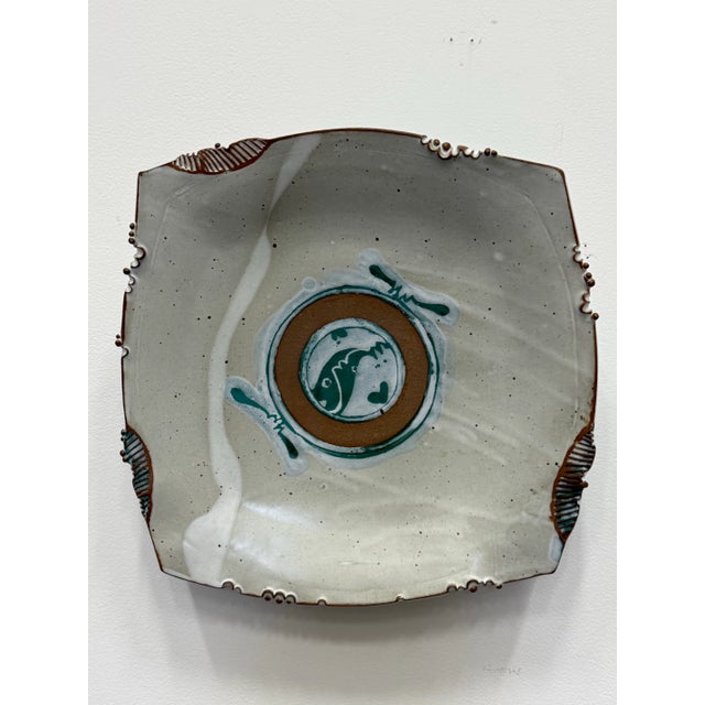 Vintage Studio Pottery Decorative Charger For Sale In Miami - Image 6 of 9