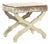 Crescenzo Accent Bench - Crushed Champagne Velvet / Ivory Painted Frame For Sale