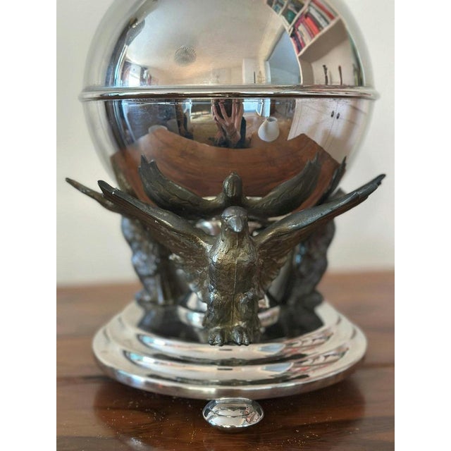 Swedish Art Deco Round Pewter Table Lamp, 1930s For Sale - Image 4 of 10