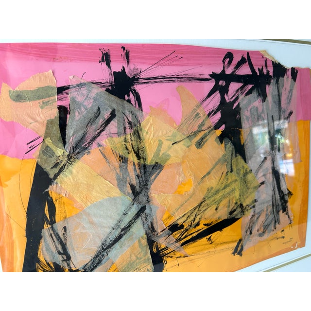 Vintage Larry Kessler Abstract Collage Painting, 1962 For Sale In Miami - Image 6 of 9