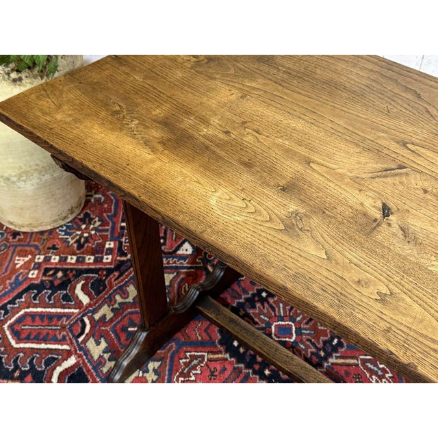Brown Chestnut Bistro Table, 1950s For Sale - Image 8 of 13