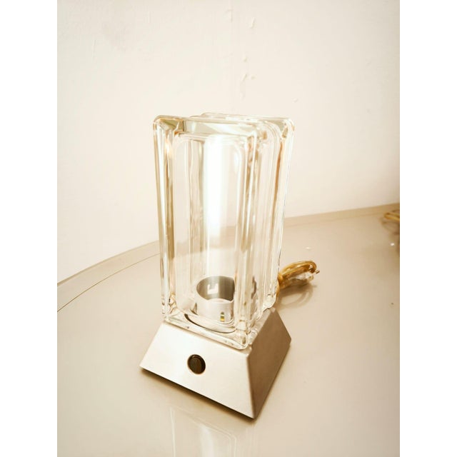 Transparent Brick Glass Lamp For Sale - Image 11 of 13